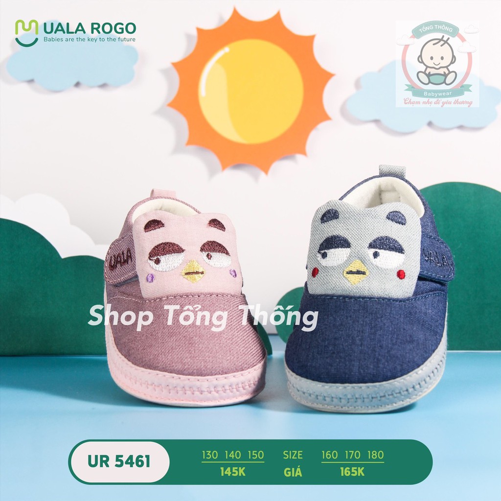 Giày tập đi chuẩn y khoa đế cao su non bé trai bé gái siêu mềm nhẹ chống trơn trượt angry birds 5461 Uala rogo