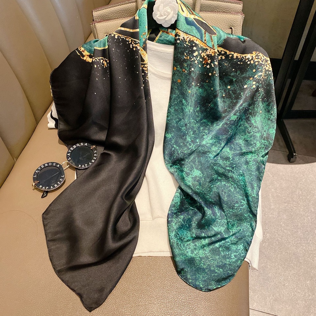 Khăn choàng lụa Hàn Châu mềm mịn dài 100cm rộng 90 nhiều mẫu 2022