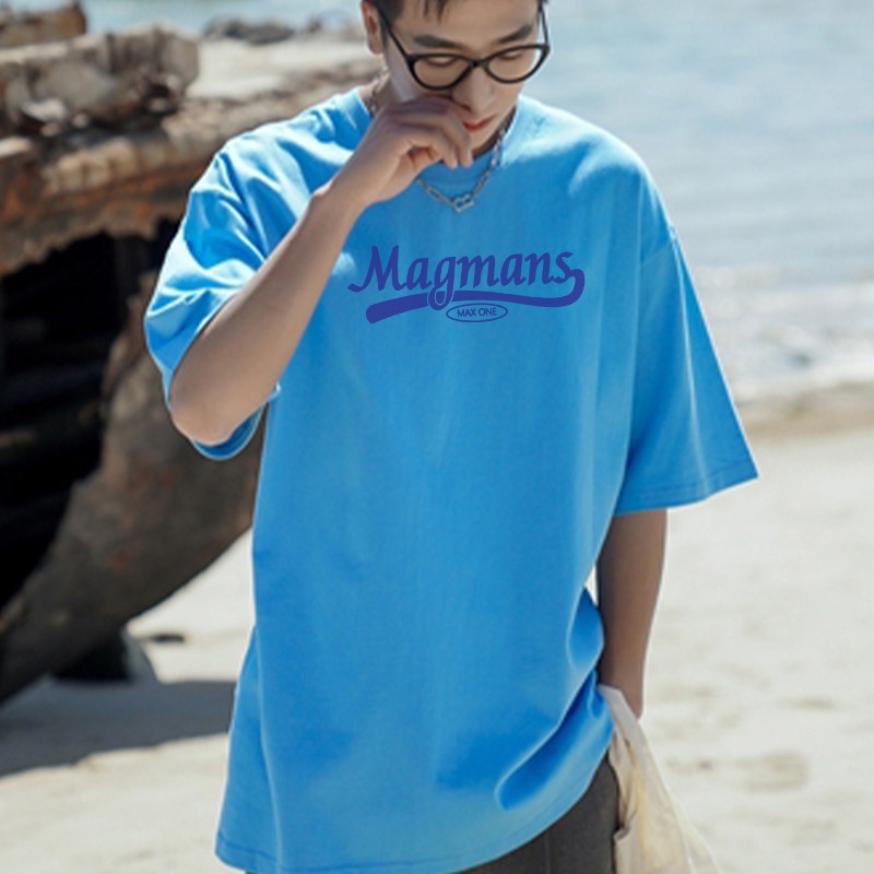 Áo thun unisex form rộng nữ nam phông unisex cổ tròn cotton oversize giá rẻ in hình MAGMANS