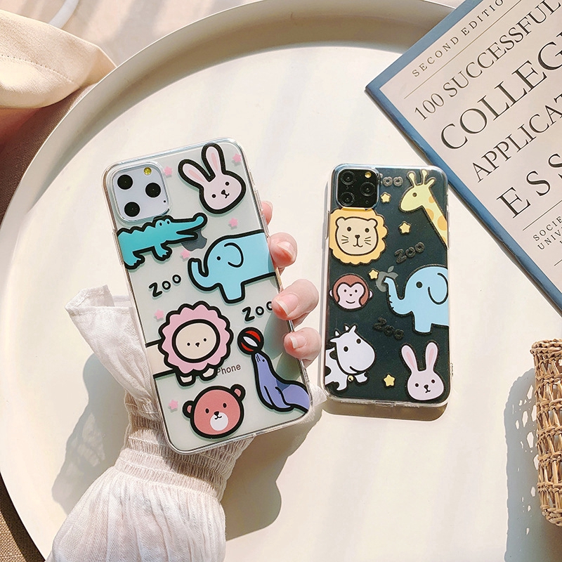 Ốp điện thoại mềm in hình động vật cho Apple iPhone Xs Max 11 XR 6s 8 Plus | BigBuy360 - bigbuy360.vn