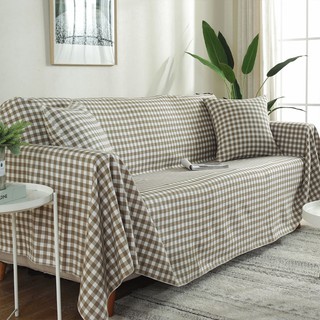 Khăn Trải Ghế Sofa Họa Tiết Sọc Ca Rô Xinh Xắn