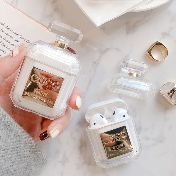 Vỏ bảo vệ tai nghe Airpod (tặng dây đeo xích dài và móc tai nghe)
