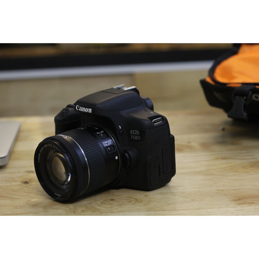Máy ảnh canon 750D lens 18-55 STM