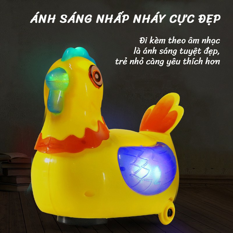 Đồ chơi Gà mái đẻ trứng dành cho trẻ em từ 3 tuổi-Nhựa ABS cao cấp-Có âm nhạc dễ thương,kể chuyện,dạy tiếng anh