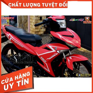 Tem Trùm Xe Exciter 150 Đỏ Trắng