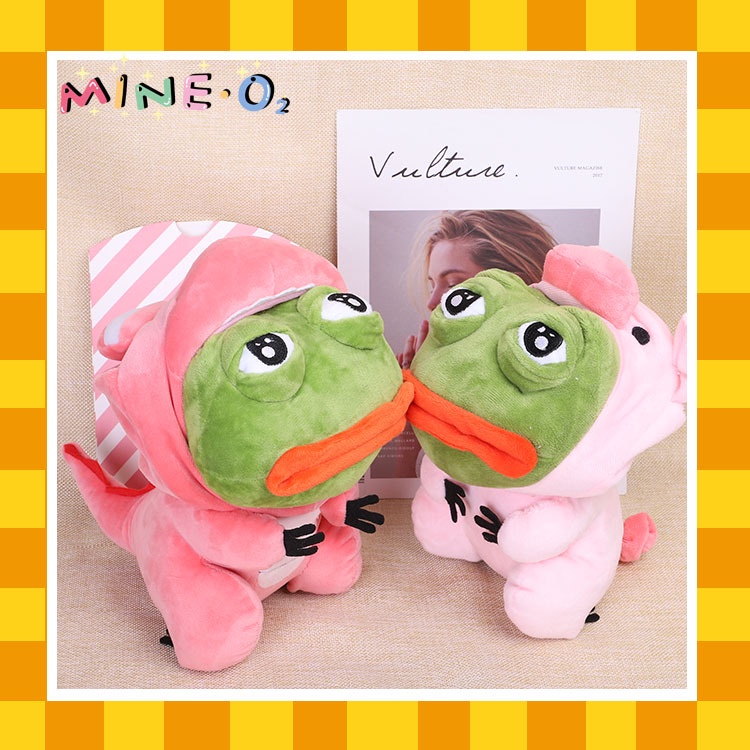 Gấu bông ếch PePe môi dày- PePe pika- PePe heo- PePe khủng long- Pepe bò sữa- PePe Doremon 25cm MINO