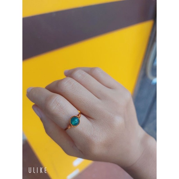 nhẫn đá quấn dây đồng