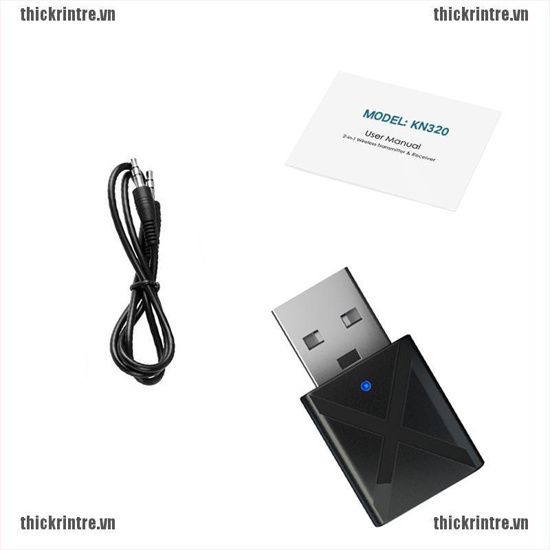 <Hot~new>Car 2-in-1 Transmitter Receiver Wireless Audio USB Bluetooth FM Adapter 5.0