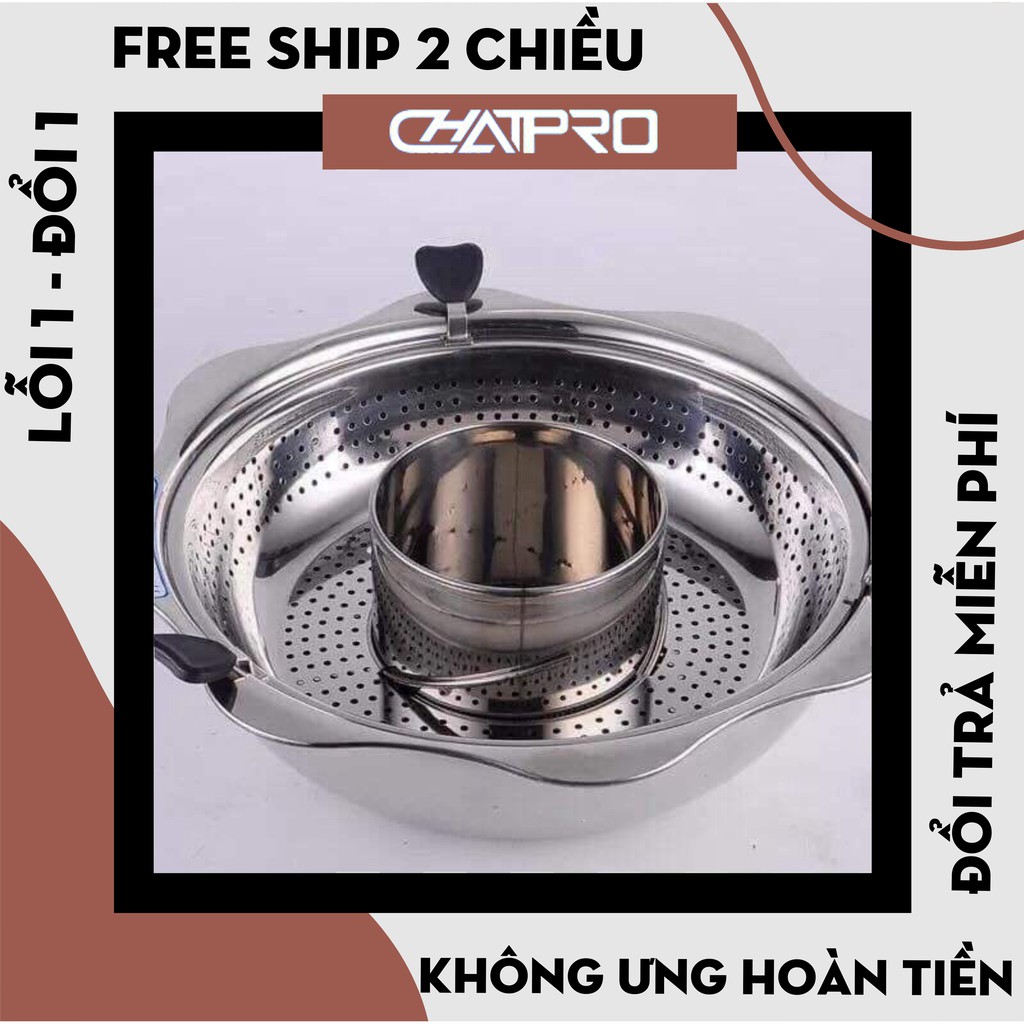 Nồi lẩu xoay inox 2 tầng xoắn Hàn Quốc tiện dụng _ Giá Bán Sỉ Lẻ