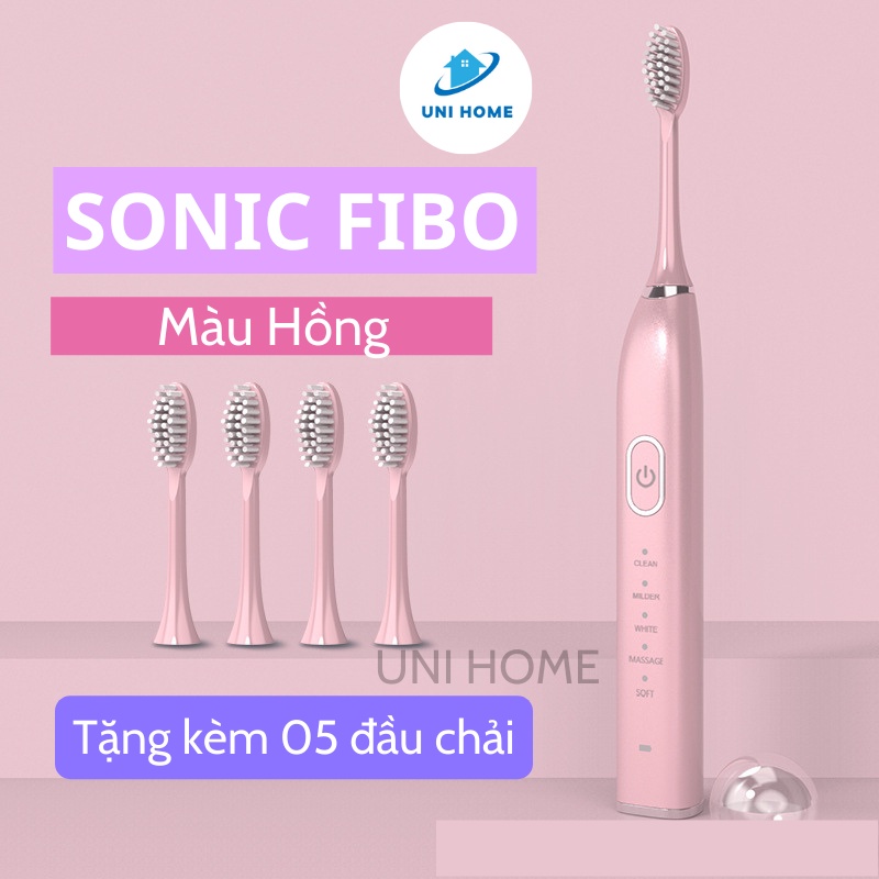 Bàn chải điện Sonic FIBO - Bàn chải đánh răng điện công nghệ rung sóng âm cao cấp- Bảo hành 3 tháng