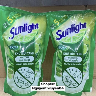 Nước rửa chén Sunlight trà xanh 750g ( dạng túi )