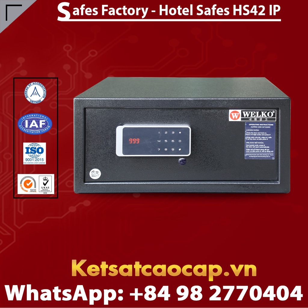 Két Sắt Khách Sạn Hotel Safes WELKO HS42 IP