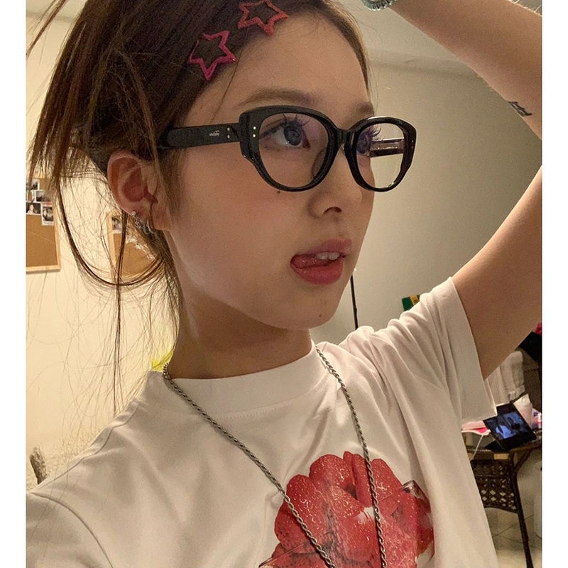 Áo Thun Cotton Ngắn Tay Ôm Dáng Phong Cách Retro Mỹ Cho Nữ