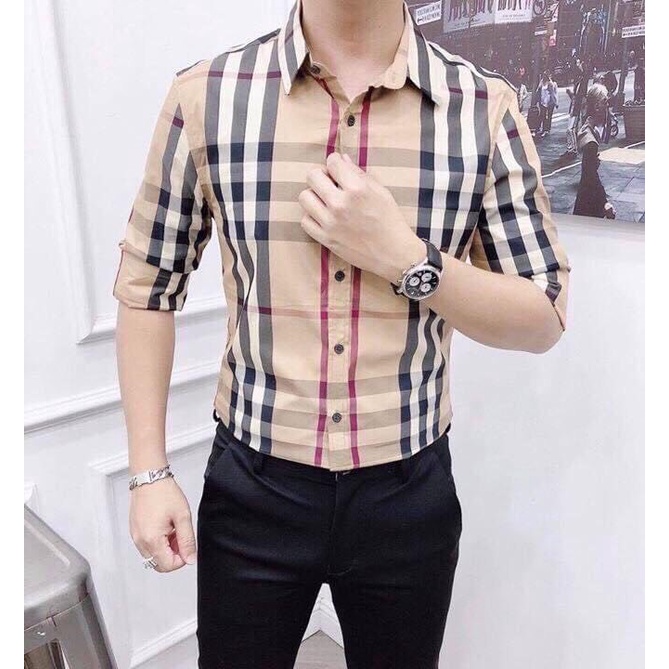 Áo Sơ Mi Nam, Áo sơ mi Dài Tay Hàn Quốc Chuẩn Shop Không Nhăn Cổ Bẻ Dáng Ôm Chống Phai Xù