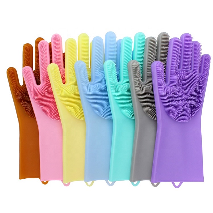 Găng tay đa năng - Găng tay rửa chén bát 2in1 có gai Silicone thông minh No.101225