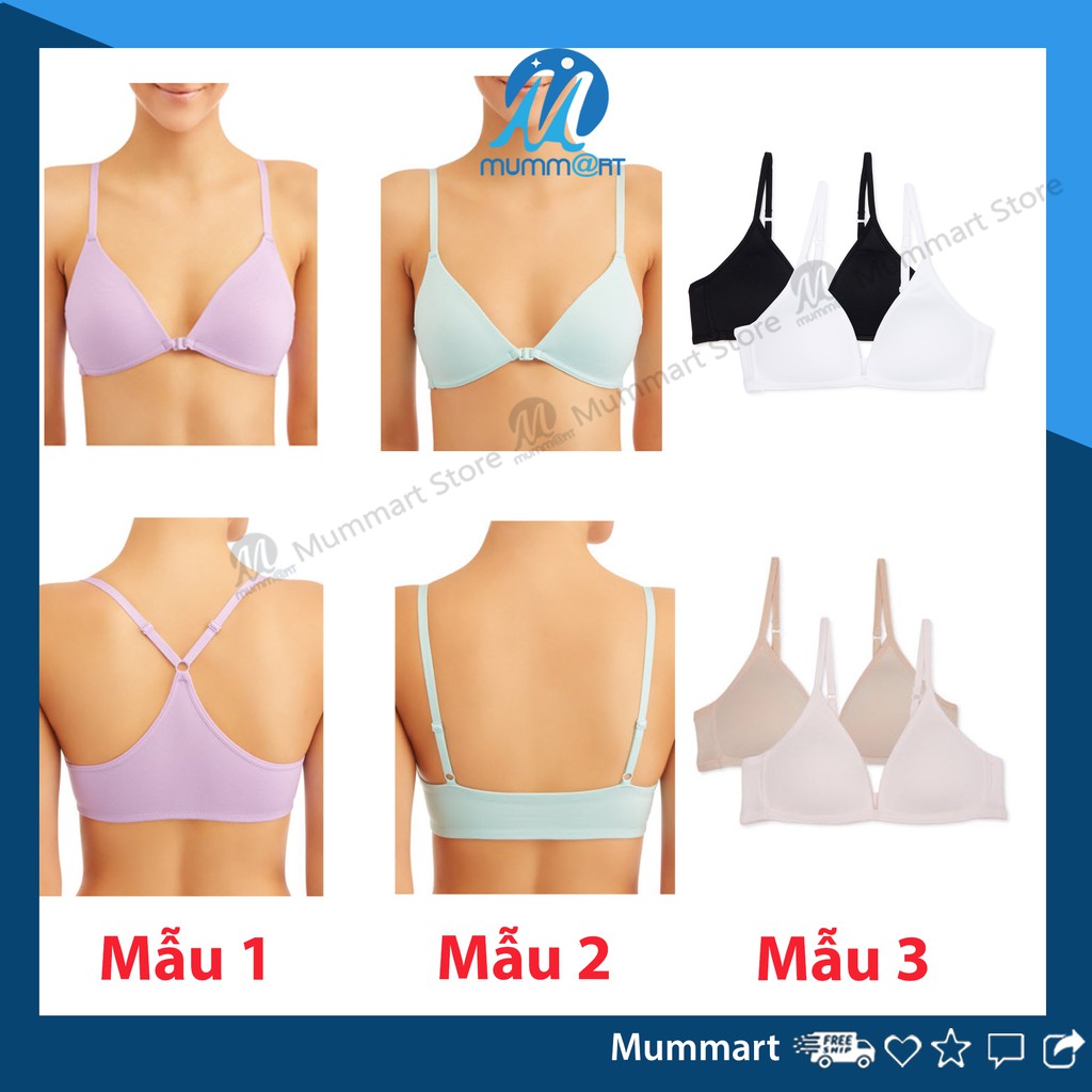 Áo ngực không gọng, cài trước, cài sau, mút mỏng xuất Mỹ, áo lót cho học sinh mềm, thấm hút mồ hôi - Mummart | BigBuy360 - bigbuy360.vn