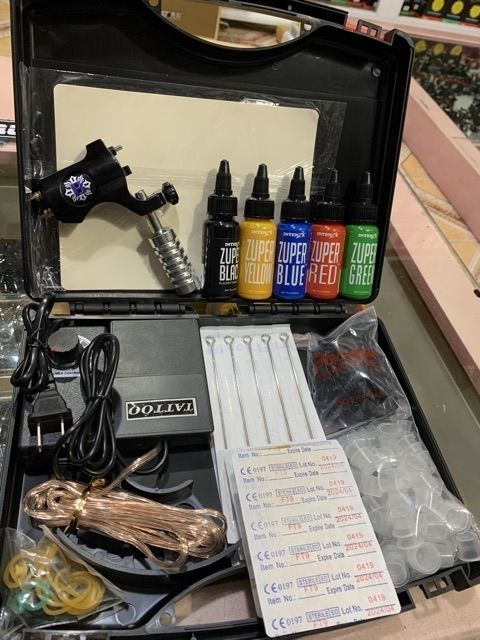 Combo hộp 1 máy xăm Rotary Bishop F2