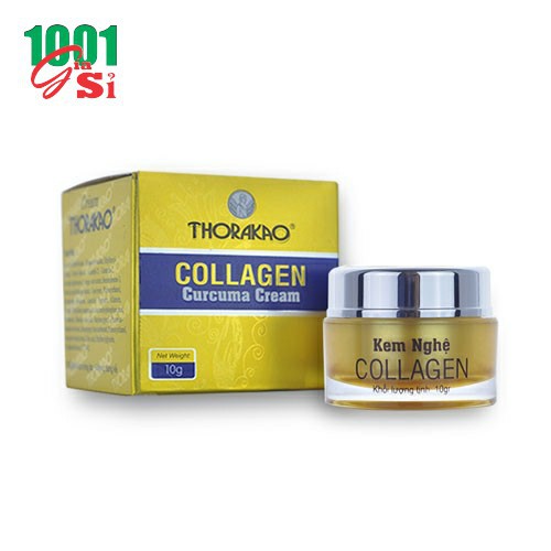 Kem Nghệ Collagen 10g Thorakao giúp tăng khả năng đàn hồi da, hạn chế mụn, liền sẹo