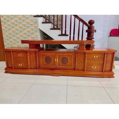 KỆ TIVI GỖ GÕ ĐỎ, kệ gỗ tivi phòng khách , tủ để tivi ,hàng nhà đóng đầu nhô đủ kích thước : 1m4, 1m6 ,1m8 ,2M ,2M2 ,2M4