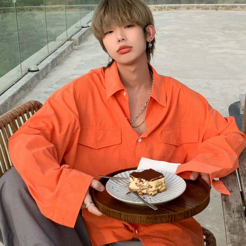 Áo sơ mi tay dài thời trang Hàn Quốc có 5 màu tùy chọn cho nam và nữ