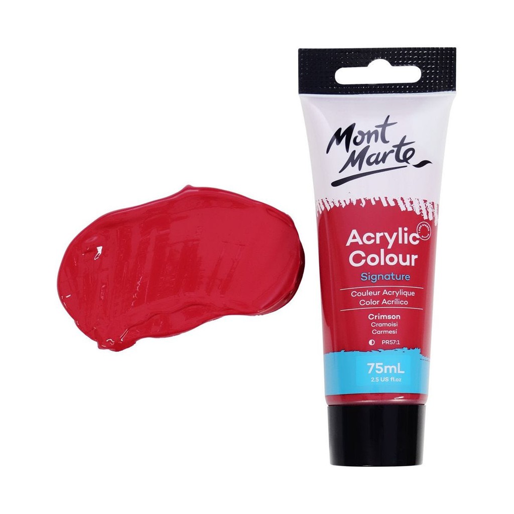 Màu Acrylic Mont Marte 75ml - Crimson - Acrylic Colour Paint Signature 75ml (2.54oz) - MSCH7511