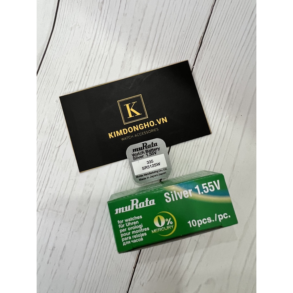 Hộp 1 Viên Pin 512 335 SR512SW 1.55V Sony muRata Chính Hãng