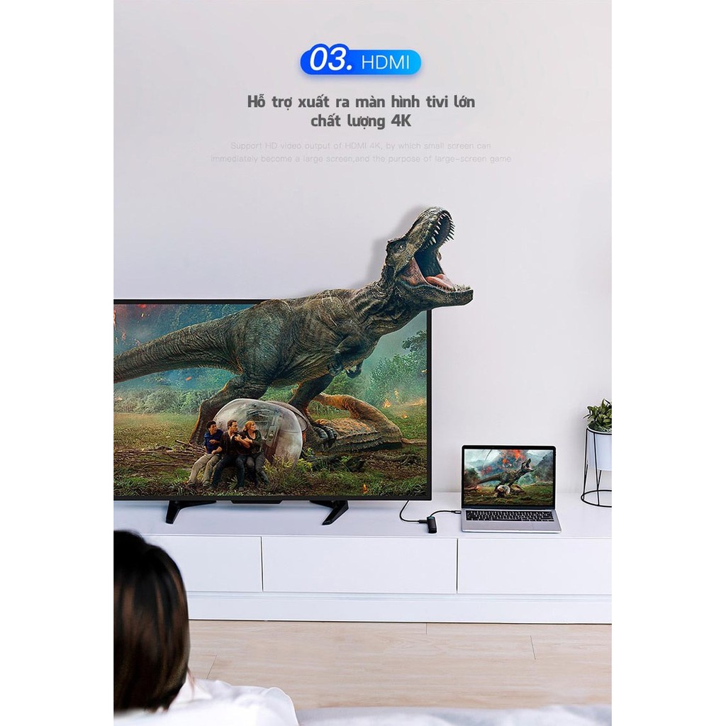 Cổng chuyển Baseus 4K HDMI TypeC 6in1