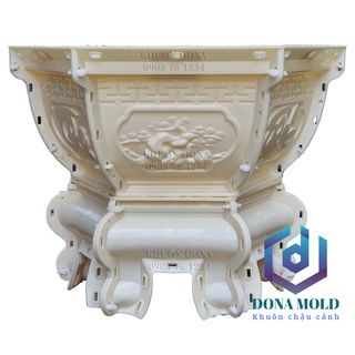 Khuôn Đúc Chậu Cảnh ABS Lục Giác 65 Cm và Chân Đôn Quỳ (Kỷ) Cao 25 cm.