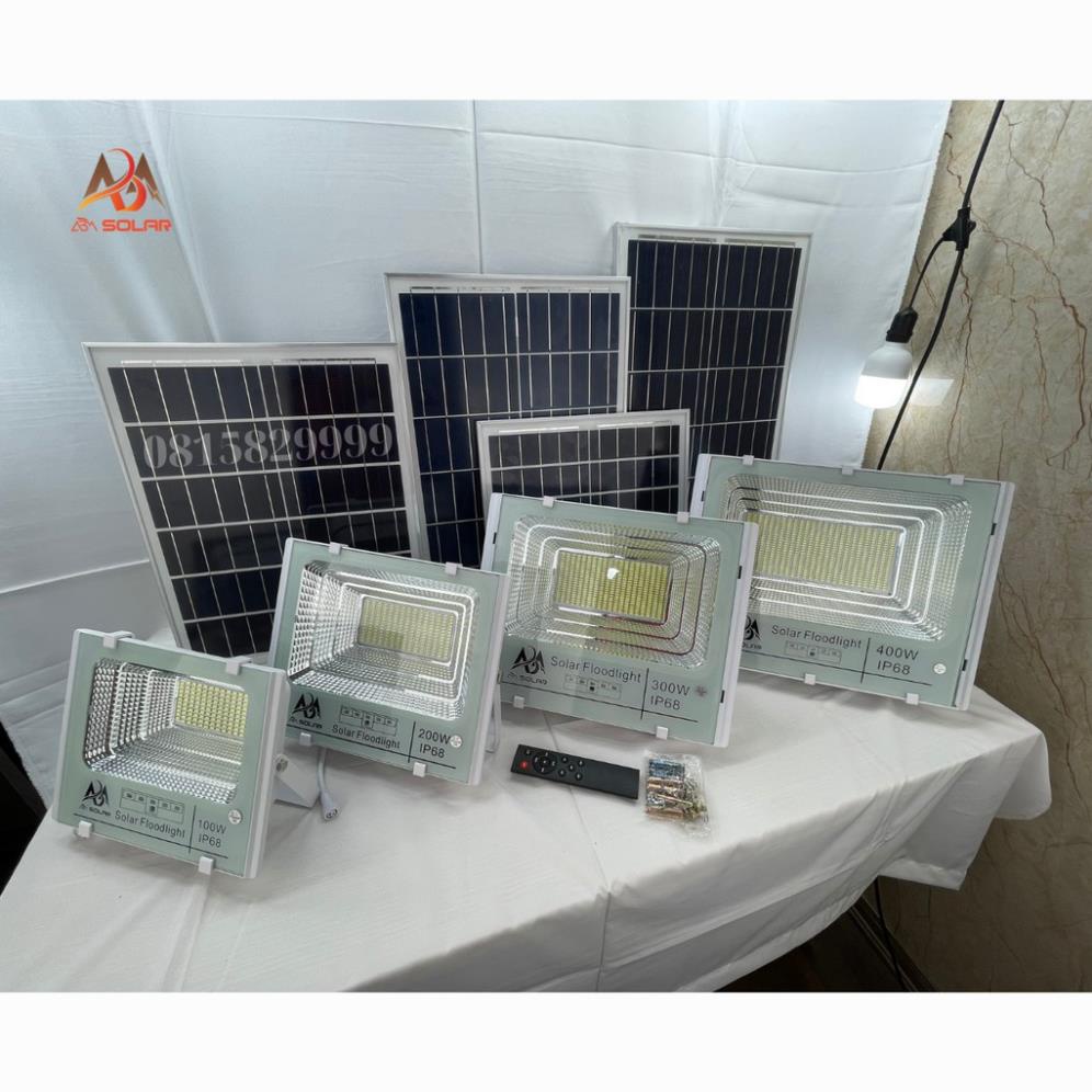 Đèn Năng Lượng Mặt Trời 40W, Đèn Pha LED, Tấm Pin Rời, Chống Nước , Kính Cường Lực Solar Light VinDa - ABM Solar