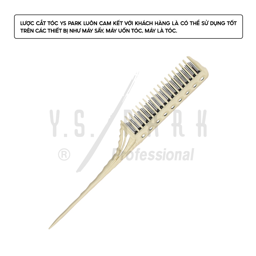 Lược cắt tóc nữ YS-150 chia tép đuôi nhọn 3 răng cao cấp - Hàng chính hãng YS PARK Professional nhập khẩu từ Nhật Bản