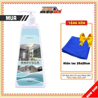 Dung Dịch Làm Sạch, Tẩy Vết Ố Vách Kính Nhà Tắm, Cặn Caxi Cao Cấp 500ml