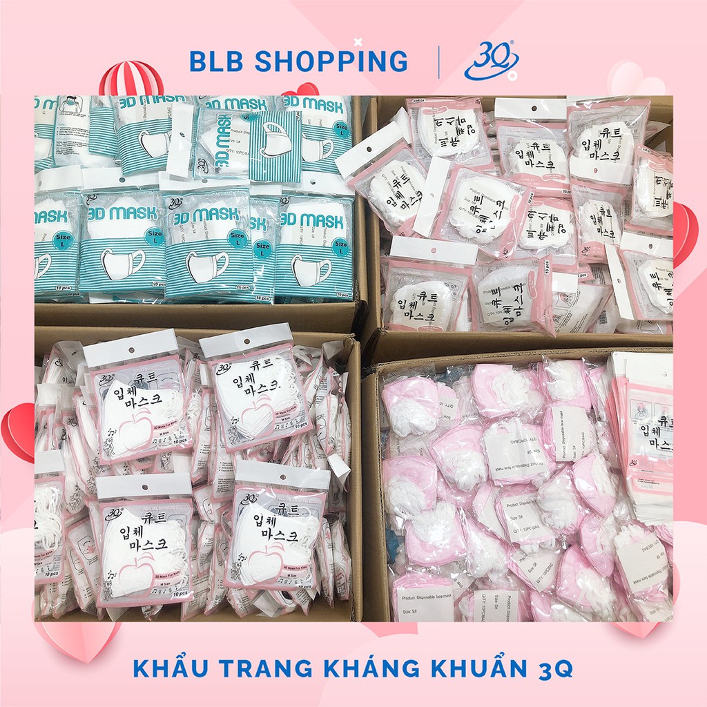 [CHÍNH HÃNG] Combo 10 cái Khẩu Trang y tế 3D Trẻ Em Gấu PANDA cho bé 0-12 tuổi(nhìu mẫu mã) - Sanqi