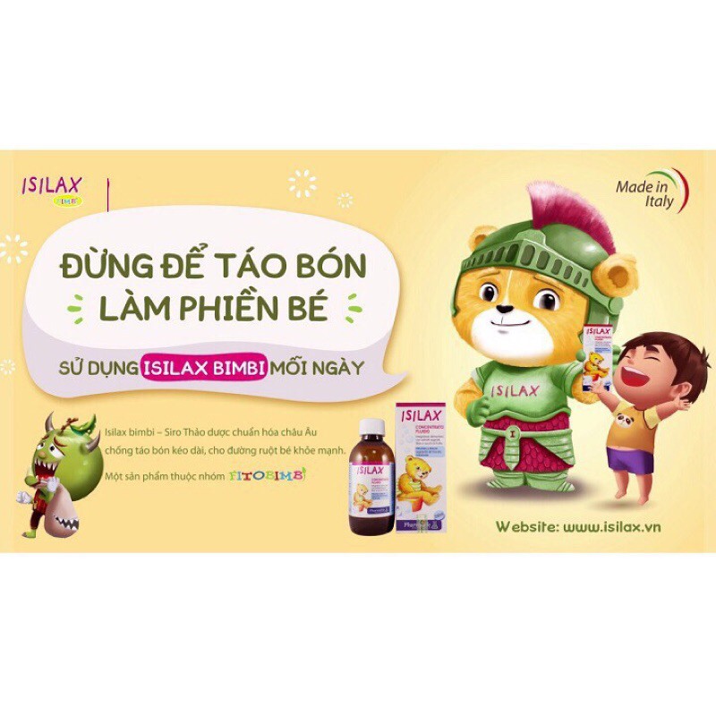 [CHÍNH HÃNG + QUÀ TẶNG ] ISILAX BIMBI - Thảo Dược Chống Táo Bón - Hộp 200 ml - Hàng Nhập Châu Âu | Thế Giới Skin Care