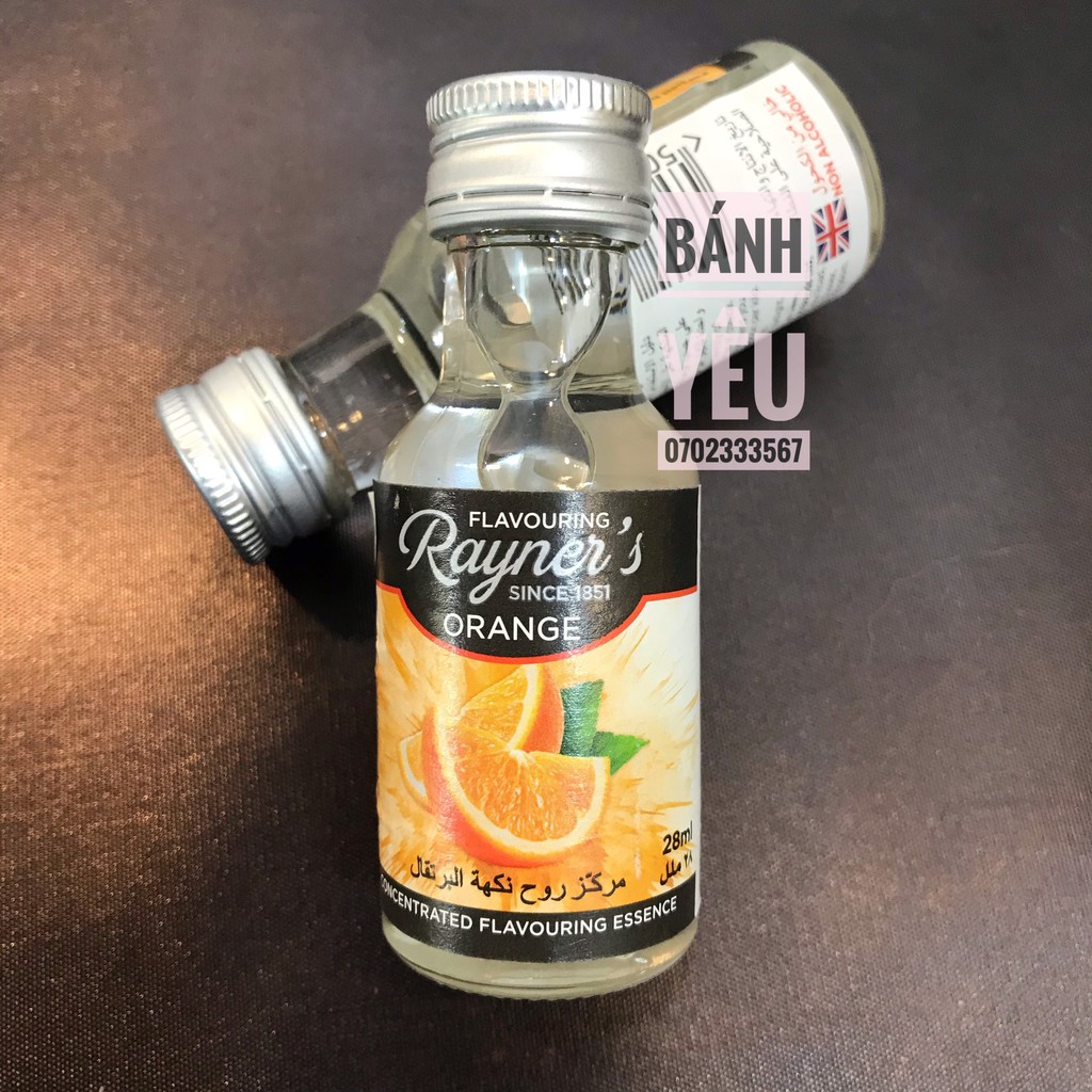 Tinh chất hương Rayners (cam, chanh, đào, rum, vani) Tự Chọn