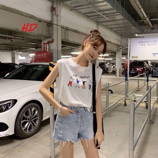 Áo tanktop Follow me bốn người HDA0719