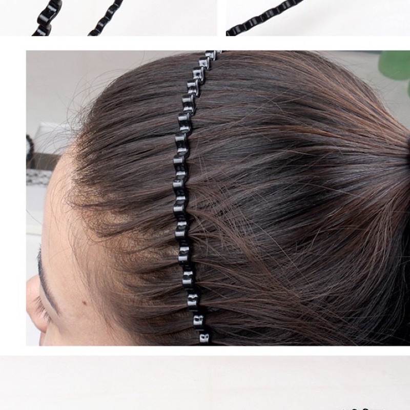 Bờm Tóc Gợn Sóng Dẻo Dày Dặn