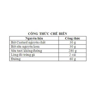 Bột Custard Nguyên Chất 500gr
