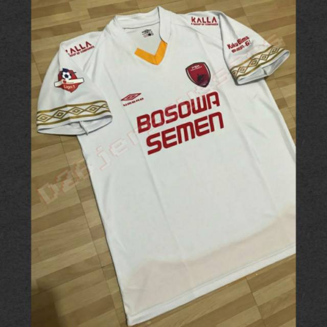 Áo Thun In Tên Máy Chơi Game Psm Makassar Away League 1 2019 + Miếng Dán Liga 1 2019