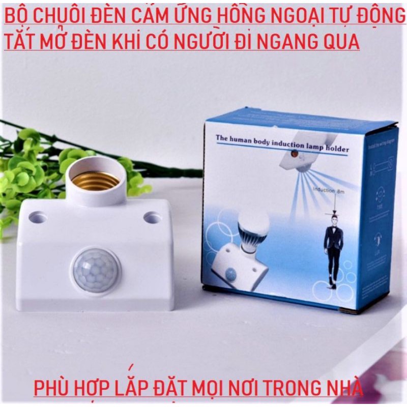 ĐUÔI ĐÈN CẢM BIẾN HỒNG NGOẠI 220V TỰ ĐỘNG BẬT TẮT ĐÈN TỪ XA THÔNG MINH