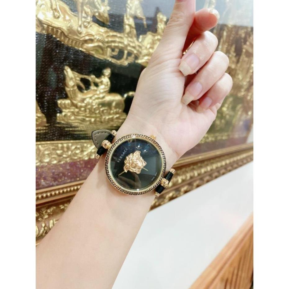 Đồng hồ nữ Versace dây da thời thượng mặt nổi độc đáo cá tính mã versace_quy1192