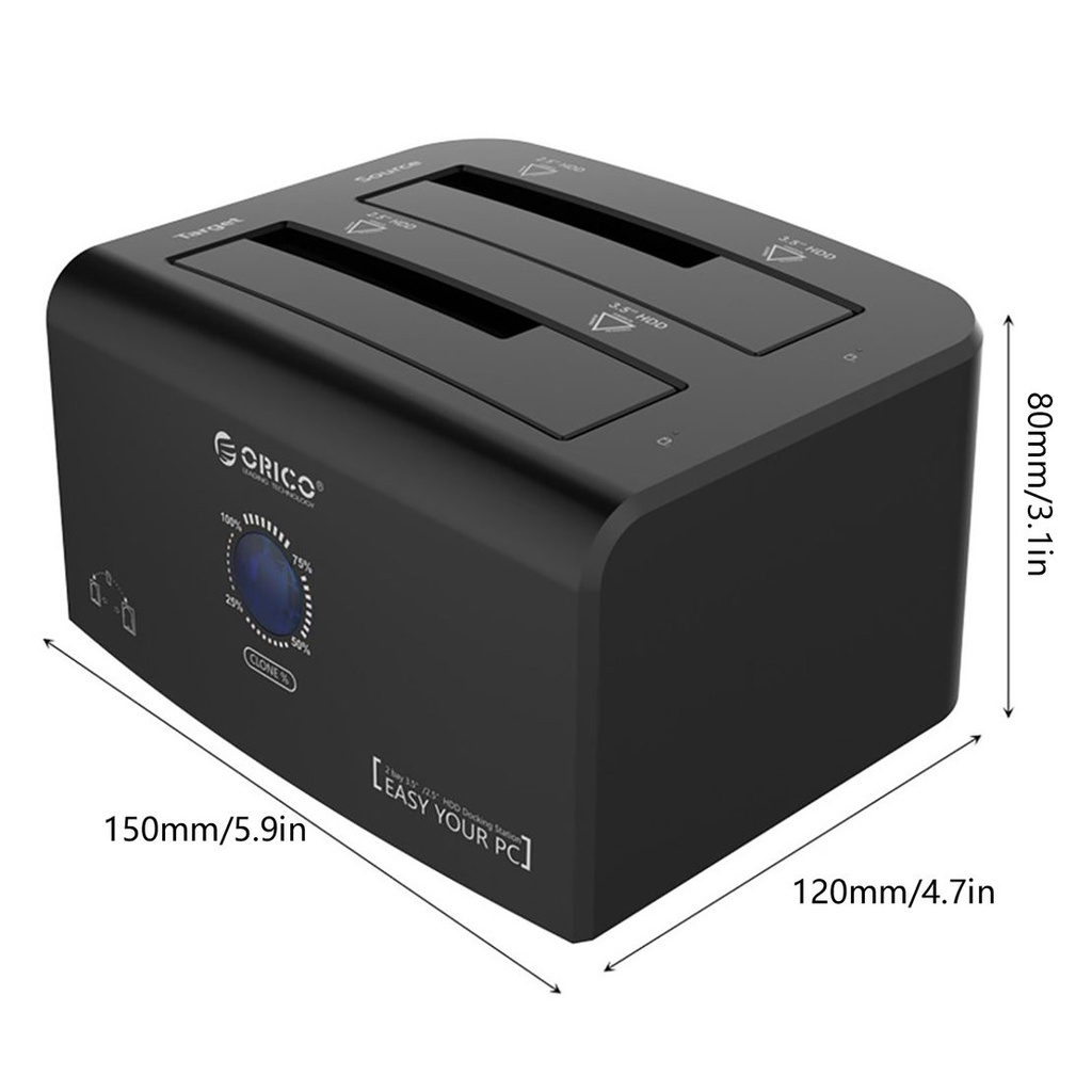 [New promo]Double Disk Position Offline Copy Hard Disk Base Hard Drive Docking Station | BigBuy360 - bigbuy360.vn