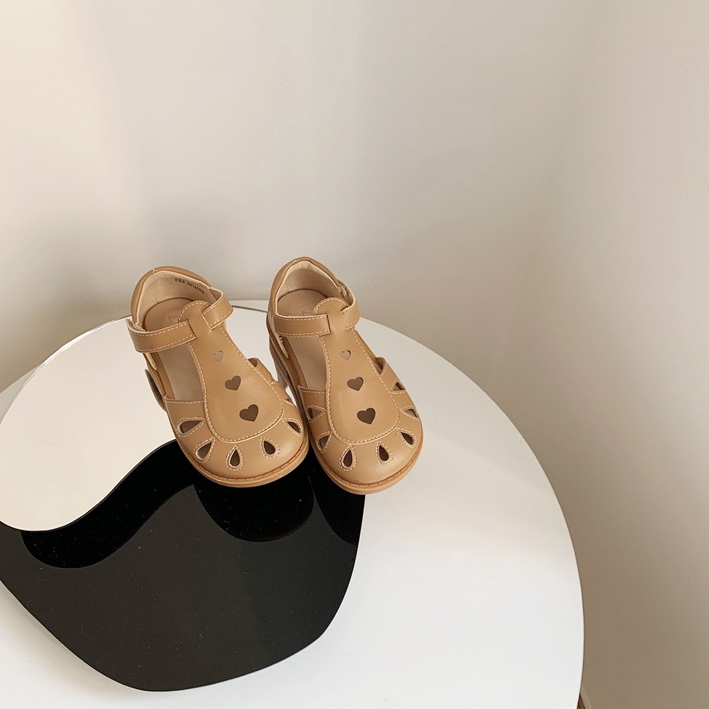 Giày Sandal Da Đế Mềm Thoải Mái Phong Cách Roman Cho Bé Gái