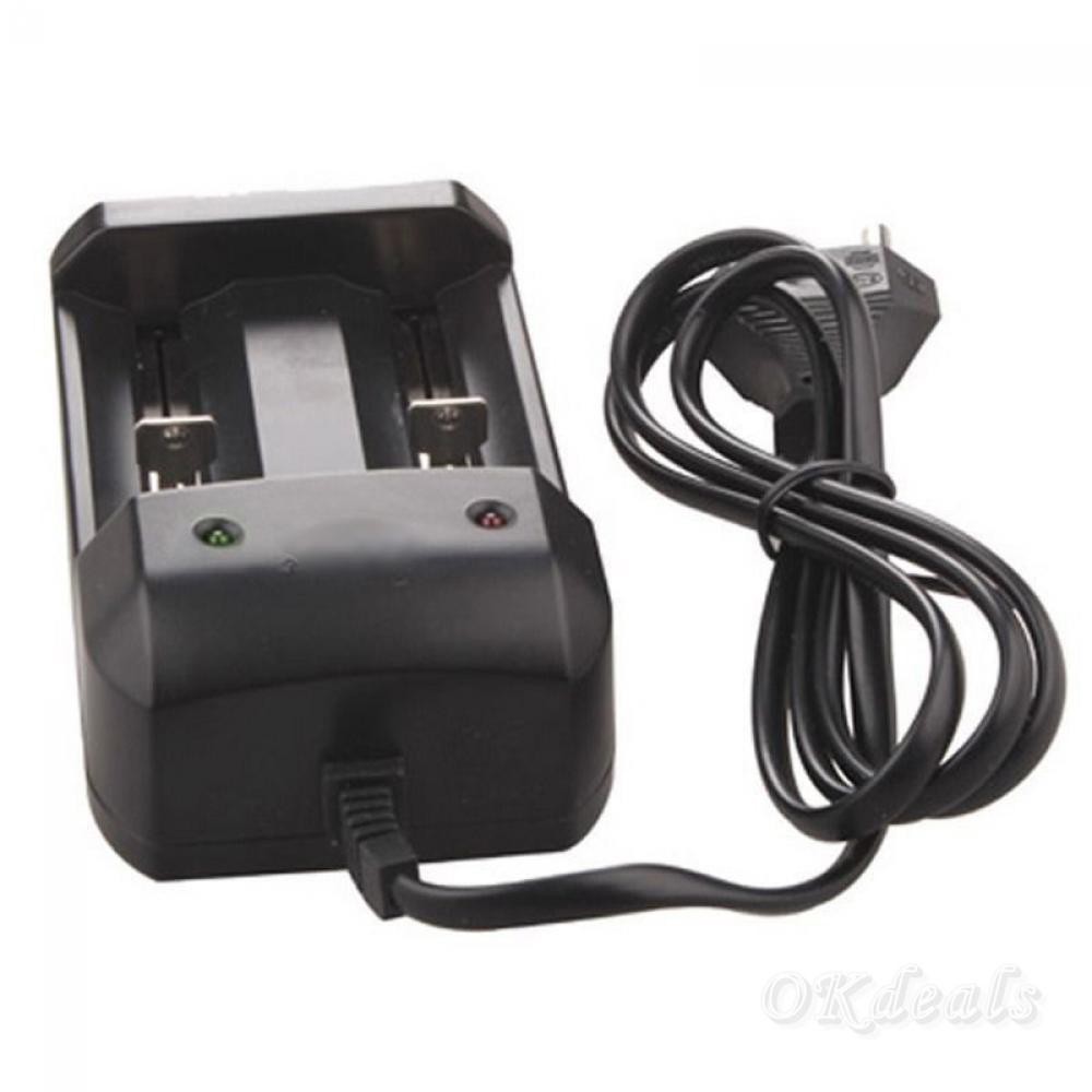 Củ sạc tự động ngắt sạc màu đen tiện dụng Li-ion 26650 18650 16340 14500 Eu