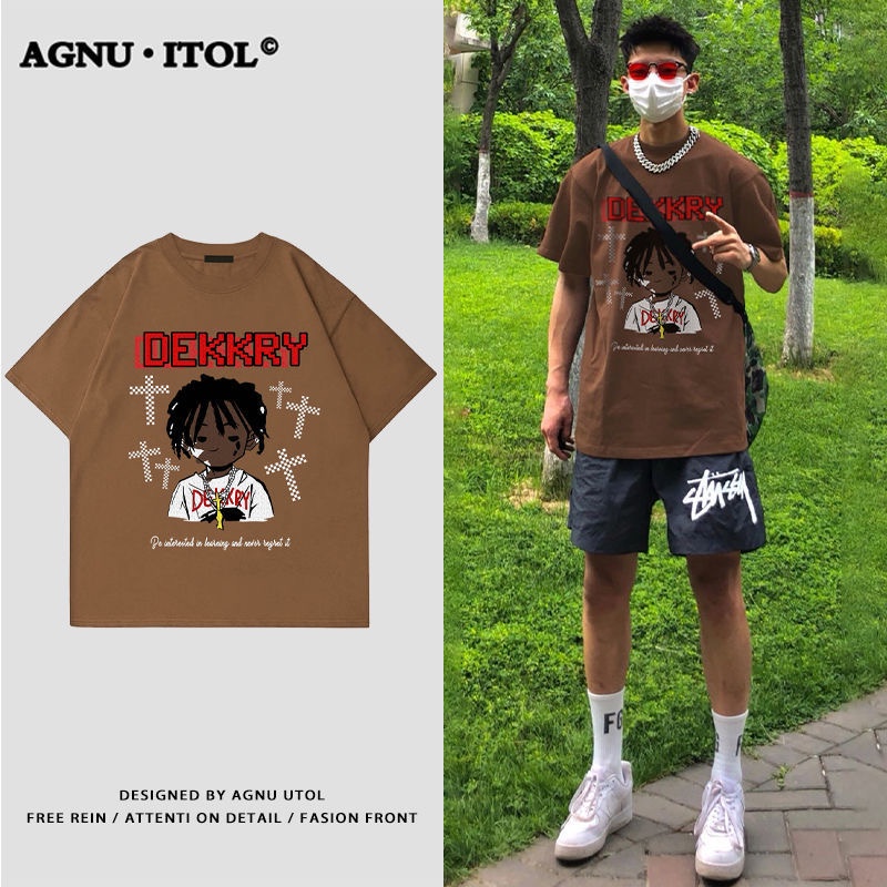 Áo thun MMIOT cotton tay ngắn in họa tiết thánh giá phong cách hip hop thời trang mùa hè chất lượng cao