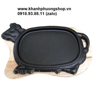 Chảo gang bò bít tết - chảo gang bò né