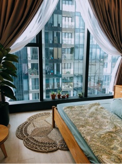 Thảm cói hình bông hoa