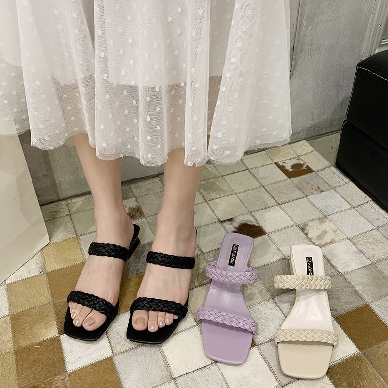 Giày Cao Gót Hở Ngón Thời Trang Cho Nữ Size 35-43