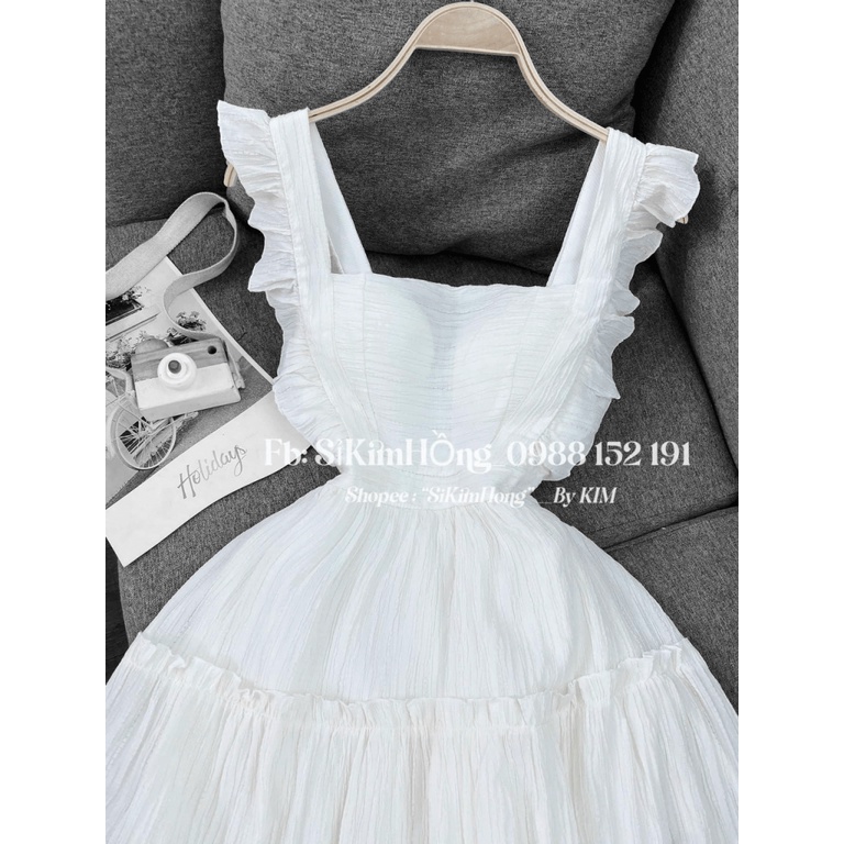 (Free ship) Xả lỗ Đầm Gấm Xốp Thắt Eo Hở Lưng Cực Xinh UP VLTN Shop