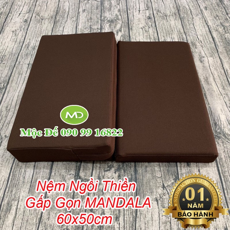 Đệm Ngồi Thiền YOGI 60x50cm Gấp Gọn Phật Giáo Trang Nhã, Sang Trọng - Yoga Giúp Xoa Dịu Stress, Mệt Mỏi