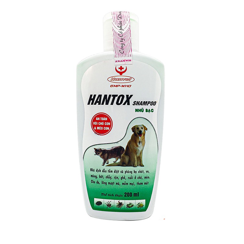 Sữa Tắm Trị Ve Rận Bọ Chét Chó Mèo Hantox Shampoo 200ml - Bobo Pet Shop Hà Nội